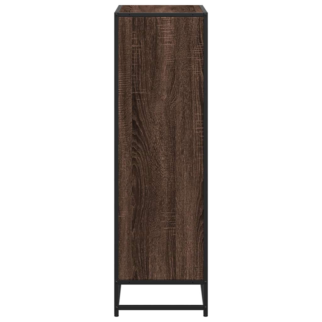 vidaXL Book Cabinet Brown Oak 65.5x33x107.5 cm Engineered Wood