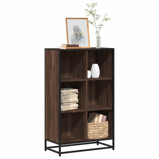 vidaXL Book Cabinet Brown Oak 65.5x33x107.5 cm Engineered Wood