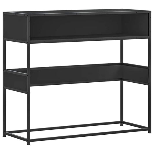 vidaXL Console Table Black 90x35x80 cm Engineered Wood