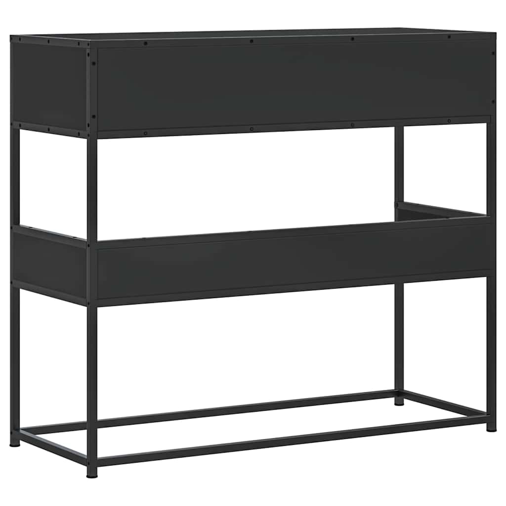 vidaXL Console Table Black 90x35x80 cm Engineered Wood
