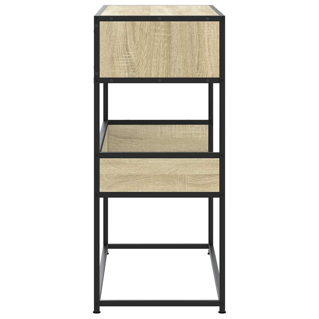 vidaXL Console Table Sonoma Oak 90x35x80 cm Engineered Wood