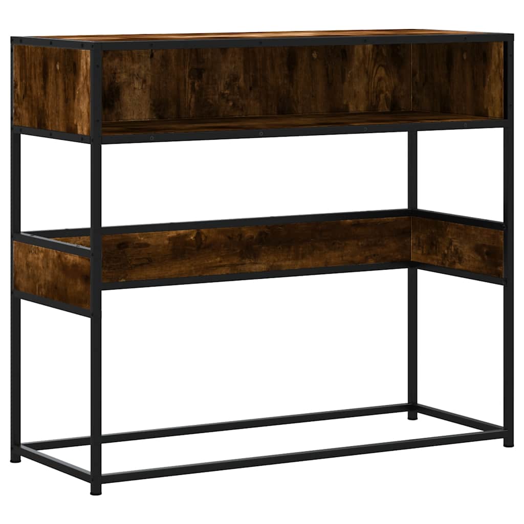 vidaXL Console Table Smoked Oak 90x35x80 cm Engineered Wood