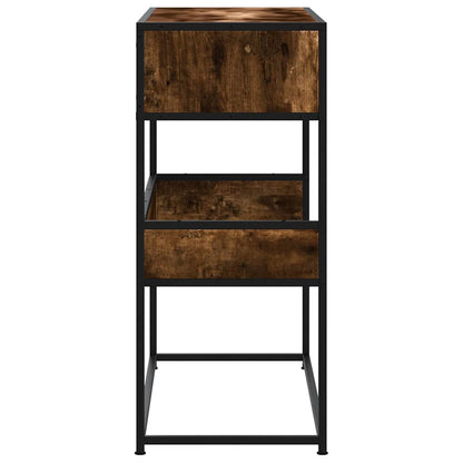vidaXL Console Table Smoked Oak 90x35x80 cm Engineered Wood