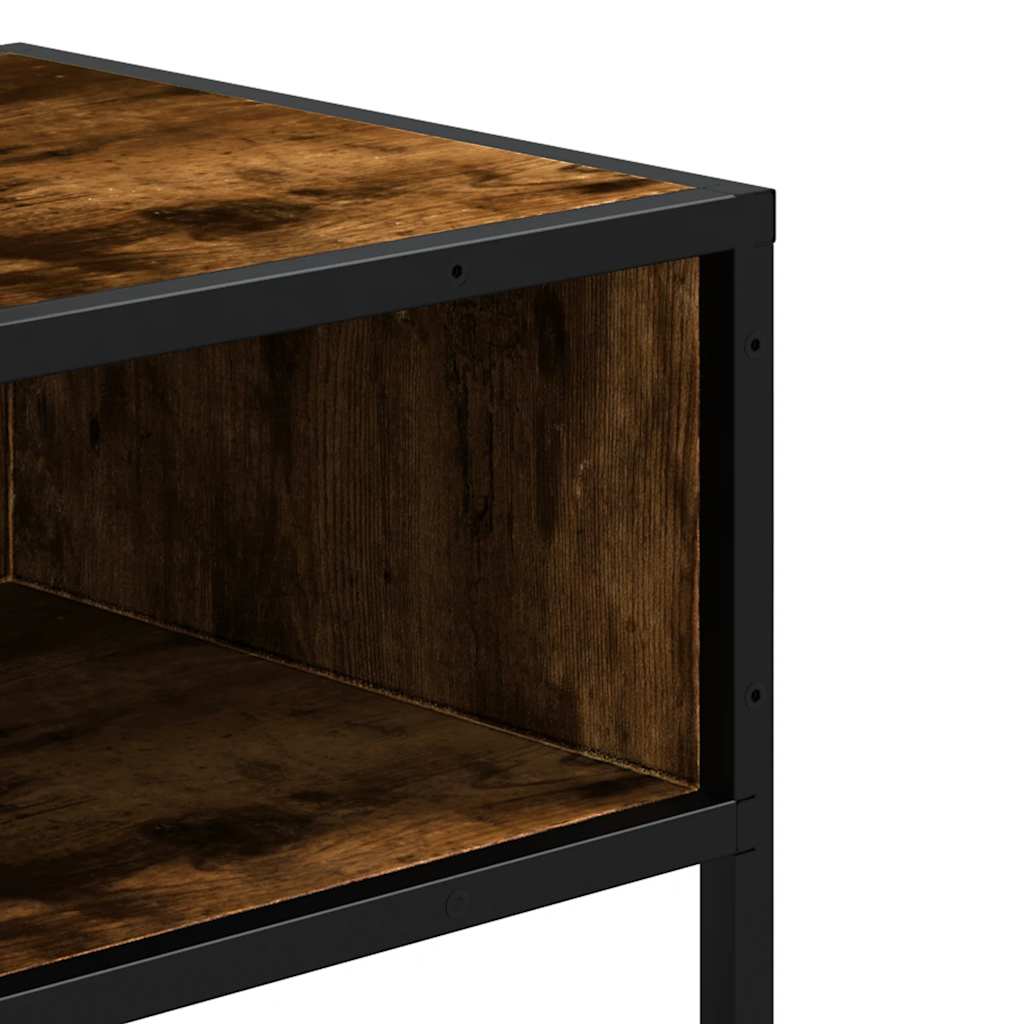 vidaXL Console Table Smoked Oak 90x35x80 cm Engineered Wood