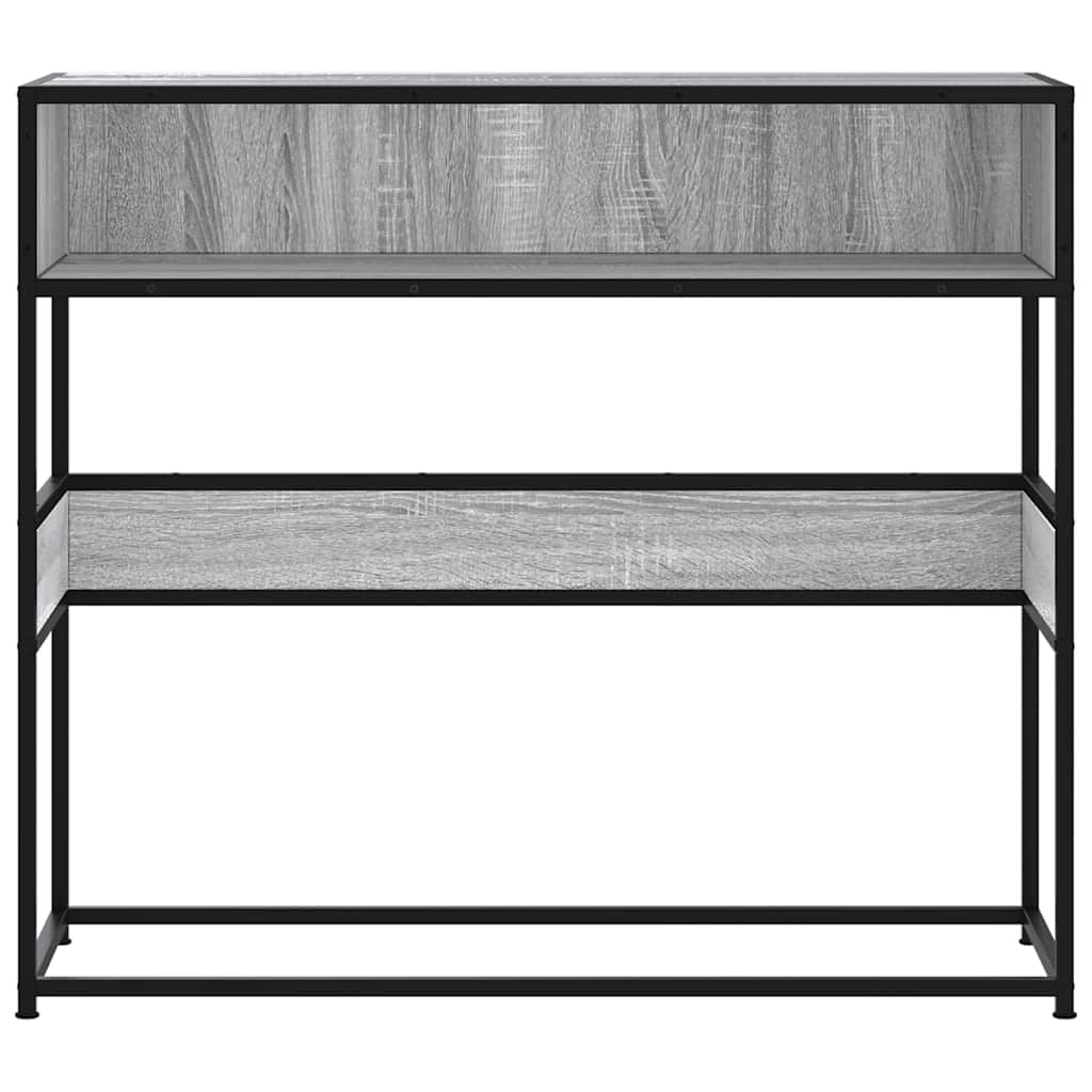vidaXL Console Table Grey Sonoma 90x35x80 cm Engineered Wood