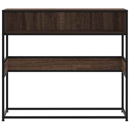 vidaXL Console Table Brown Oak 90x35x80 cm Engineered Wood