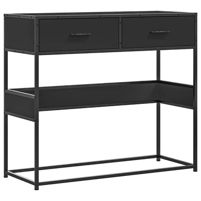 vidaXL Console Table Black 90x35x80 cm Engineered Wood