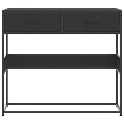 vidaXL Console Table Black 90x35x80 cm Engineered Wood
