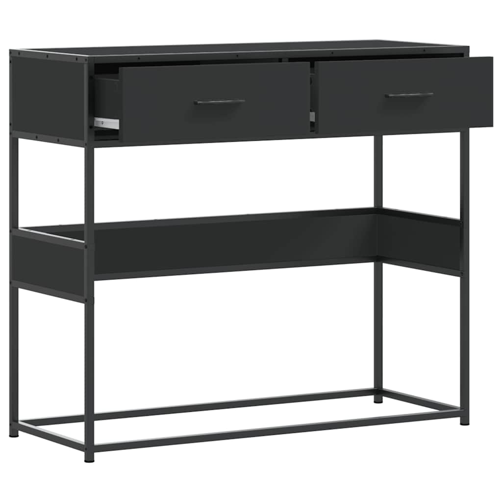 vidaXL Console Table Black 90x35x80 cm Engineered Wood