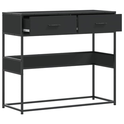 vidaXL Console Table Black 90x35x80 cm Engineered Wood
