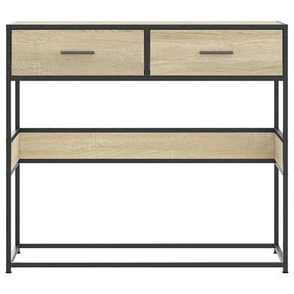 vidaXL Console Table Sonoma Oak 90x35x80 cm Engineered Wood