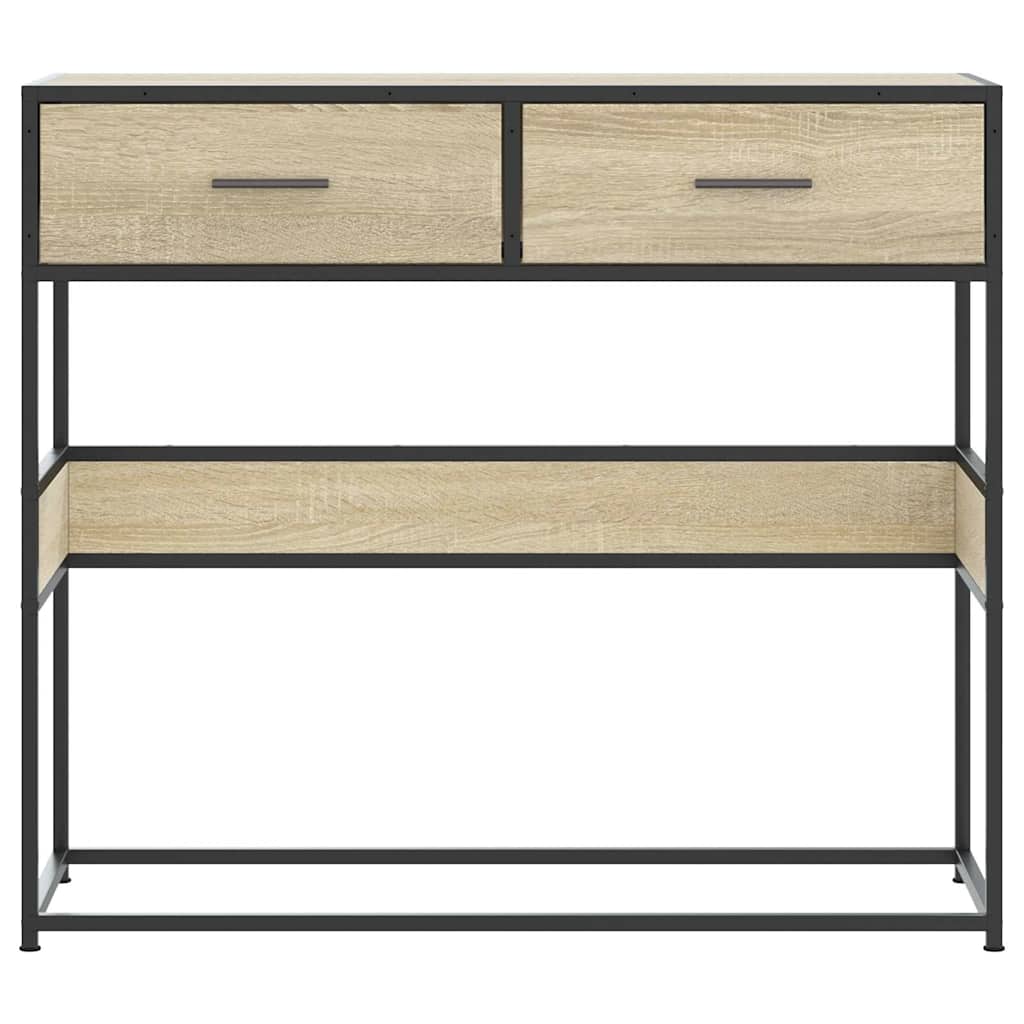 vidaXL Console Table Sonoma Oak 90x35x80 cm Engineered Wood