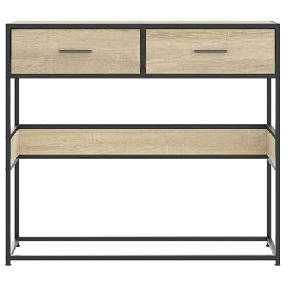 vidaXL Console Table Sonoma Oak 90x35x80 cm Engineered Wood