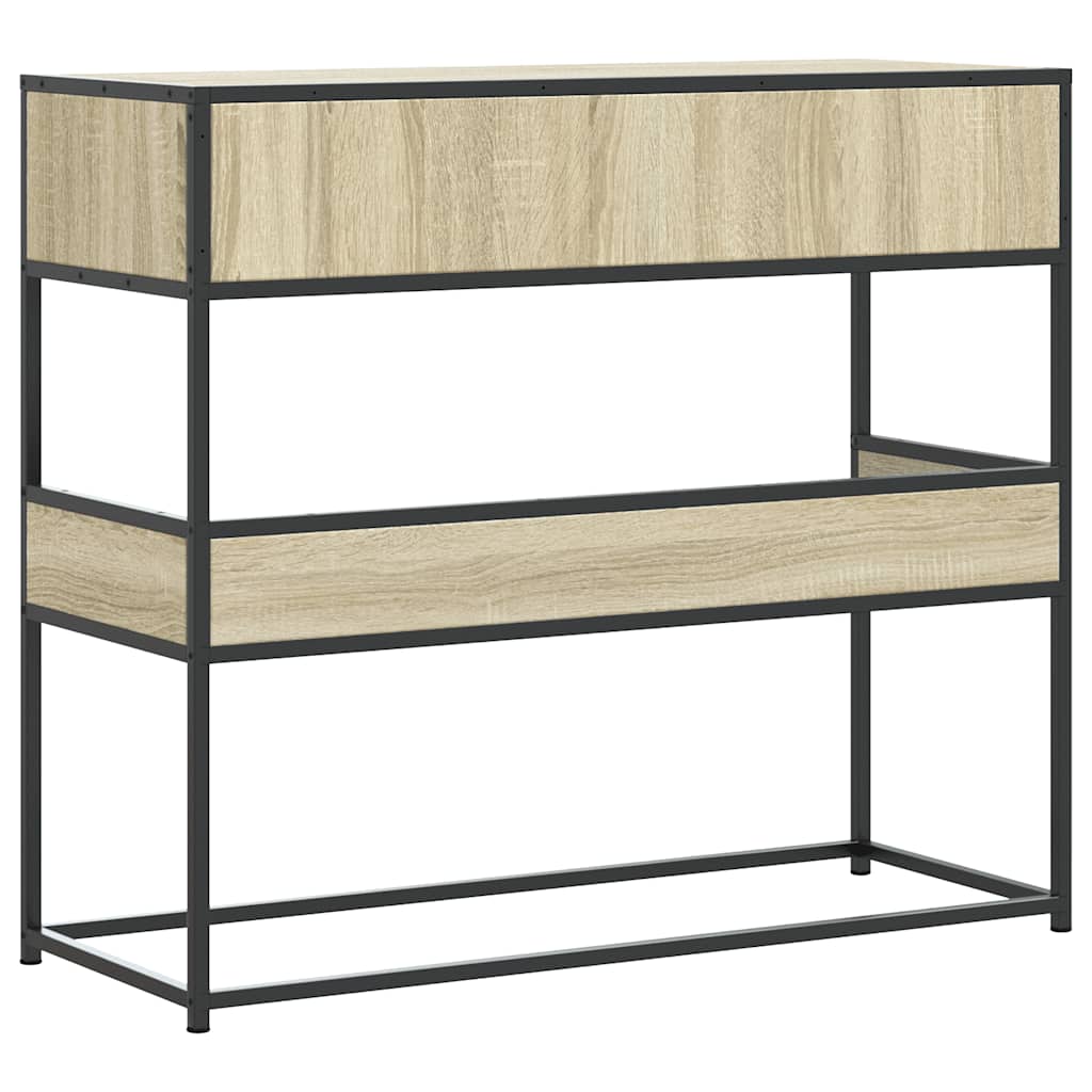vidaXL Console Table Sonoma Oak 90x35x80 cm Engineered Wood