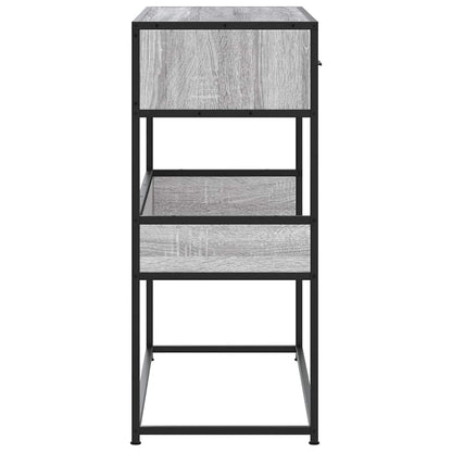 vidaXL Console Table Grey Sonoma 90x35x80 cm Engineered Wood