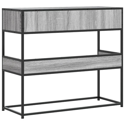 vidaXL Console Table Grey Sonoma 90x35x80 cm Engineered Wood