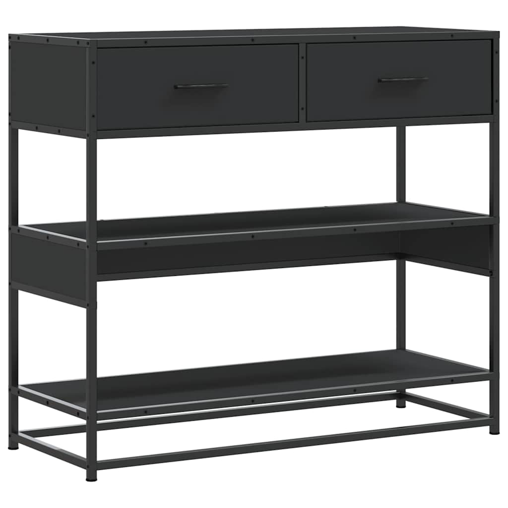 vidaXL Console Table Black 90x35x80 cm Engineered Wood