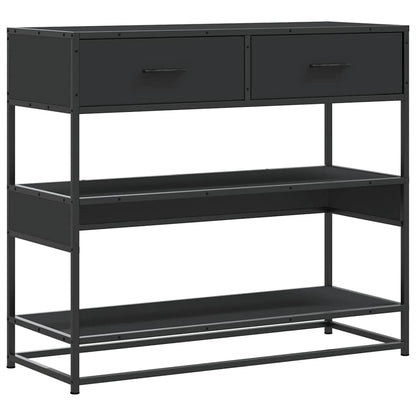 vidaXL Console Table Black 90x35x80 cm Engineered Wood