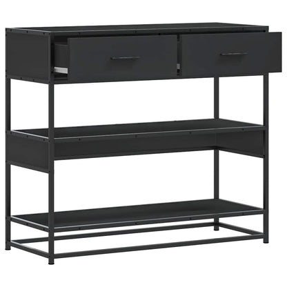 vidaXL Console Table Black 90x35x80 cm Engineered Wood