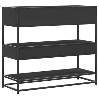 vidaXL Console Table Black 90x35x80 cm Engineered Wood