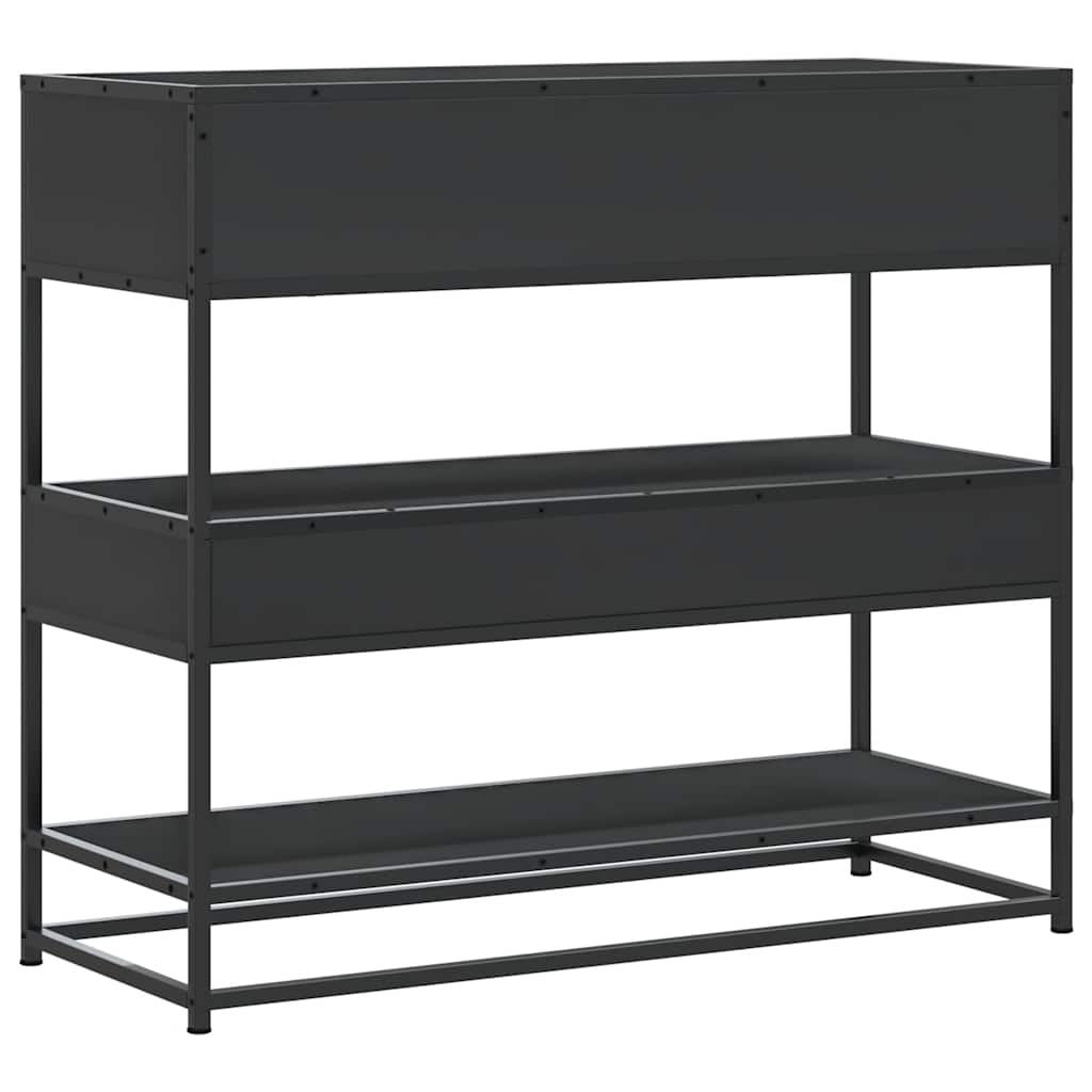 vidaXL Console Table Black 90x35x80 cm Engineered Wood