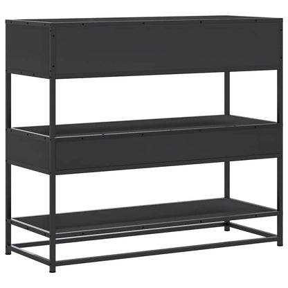 vidaXL Console Table Black 90x35x80 cm Engineered Wood
