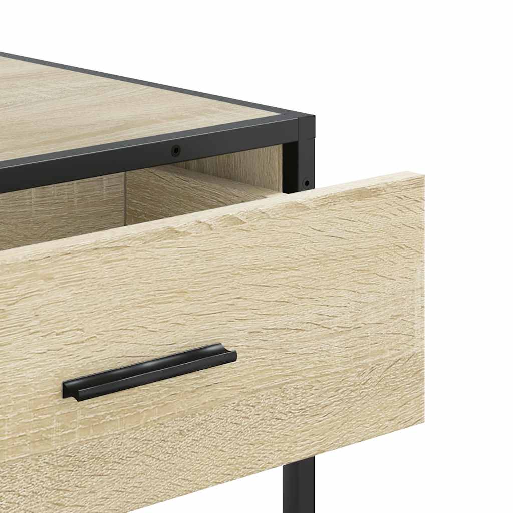 vidaXL Console Table Sonoma Oak 90x35x80 cm Engineered Wood