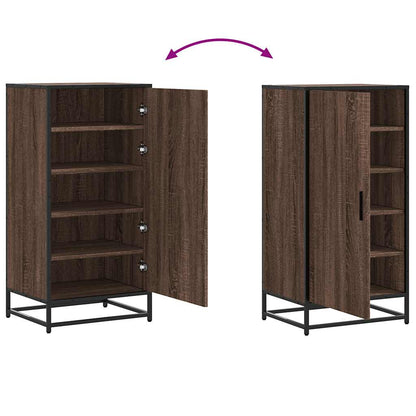vidaXL Shoe Rack Brown Oak 48x38x97.5 cm Engineered Wood