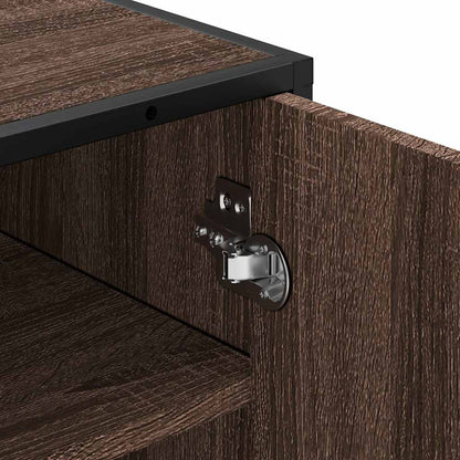 vidaXL Shoe Rack Brown Oak 48x38x97.5 cm Engineered Wood