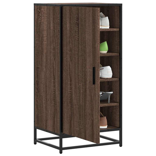 vidaXL Shoe Rack Brown Oak 48x38x97.5 cm Engineered Wood