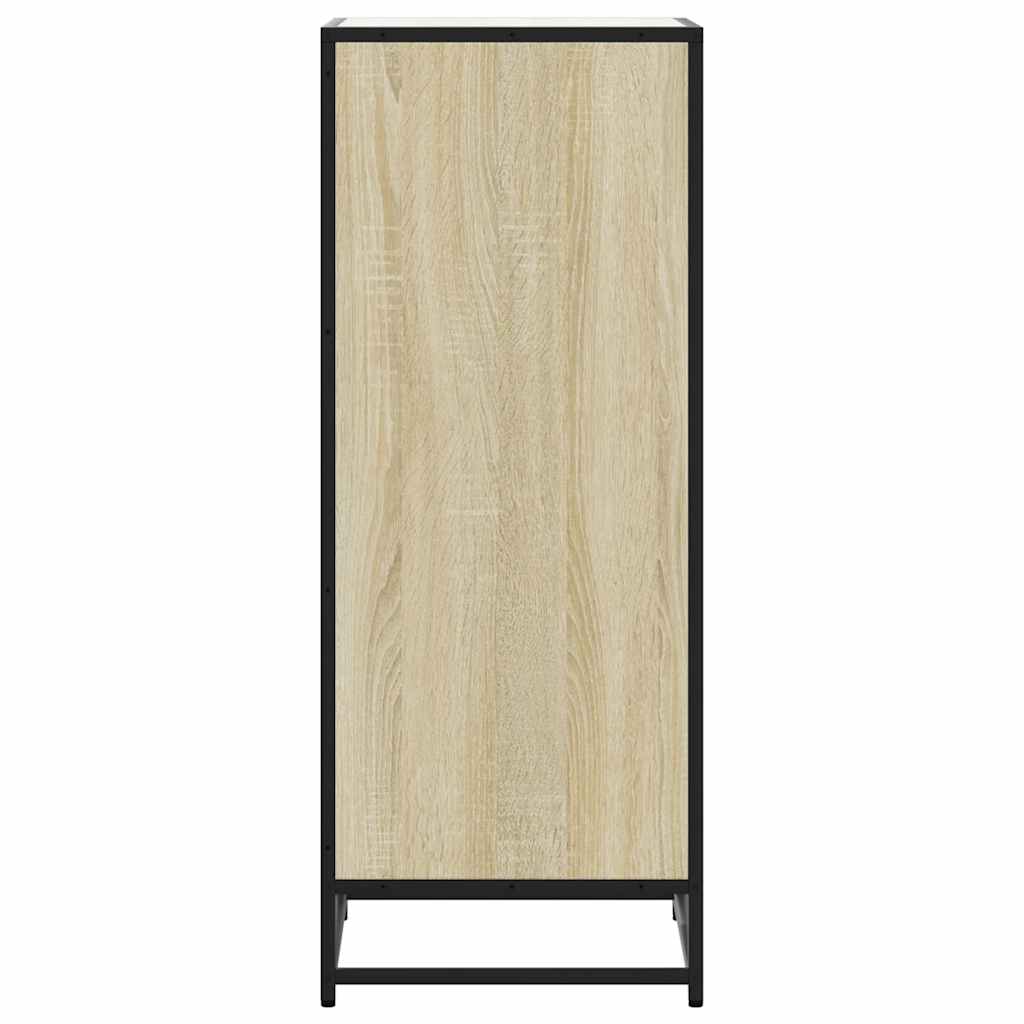 vidaXL Shoe Rack Sonoma Oak 48x38x97.5 cm Engineered Wood