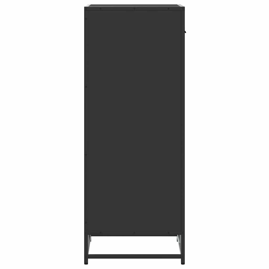 vidaXL Shoe Rack Black 48x38x97.5 cm Engineered Wood