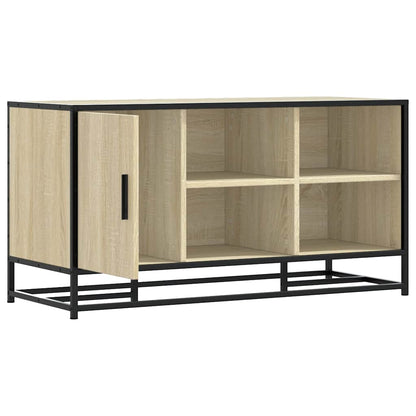 vidaXL Shoe Bench Sonoma Oak 100x40x53.5 cm Engineered Wood and Metal
