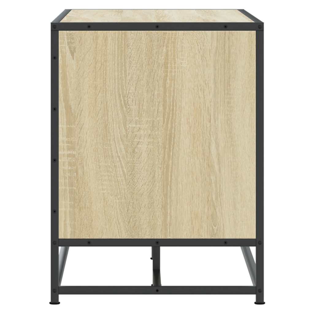 vidaXL Shoe Bench Sonoma Oak 100x40x53.5 cm Engineered Wood and Metal