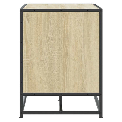 vidaXL Shoe Bench Sonoma Oak 100x40x53.5 cm Engineered Wood and Metal