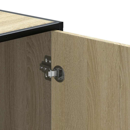 vidaXL Shoe Bench Sonoma Oak 100x40x53.5 cm Engineered Wood and Metal