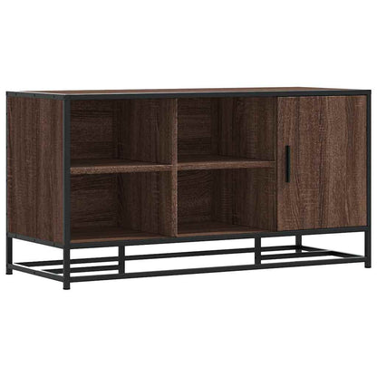 vidaXL Shoe Bench Brown Oak 100x40x53,5 cm Engineered Wood and Metal