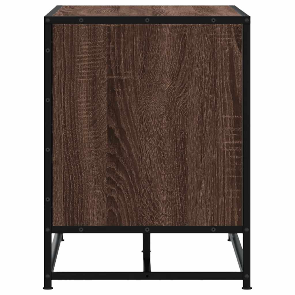 vidaXL Shoe Bench Brown Oak 100x40x53,5 cm Engineered Wood and Metal
