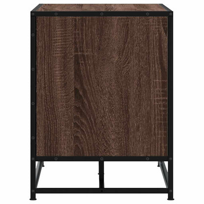 vidaXL Shoe Bench Brown Oak 100x40x53,5 cm Engineered Wood and Metal