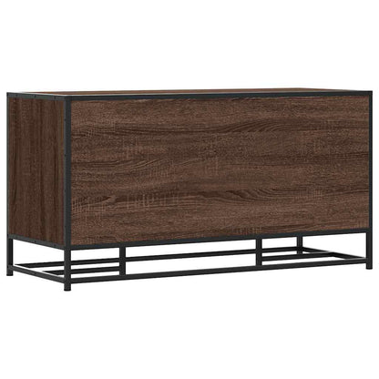 vidaXL Shoe Bench Brown Oak 100x40x53,5 cm Engineered Wood and Metal