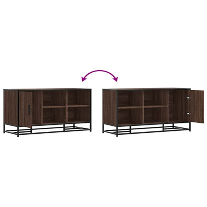 vidaXL Shoe Bench Brown Oak 100x40x53,5 cm Engineered Wood and Metal
