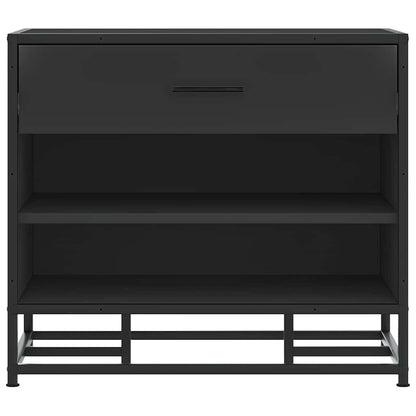 vidaXL Shoe Bench Black 60x40x53.5 cm Engineered Wood and Metal