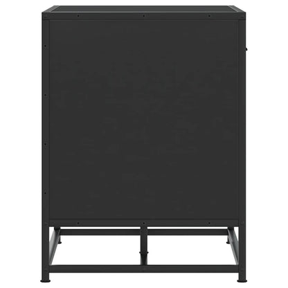 vidaXL Shoe Bench Black 60x40x53.5 cm Engineered Wood and Metal