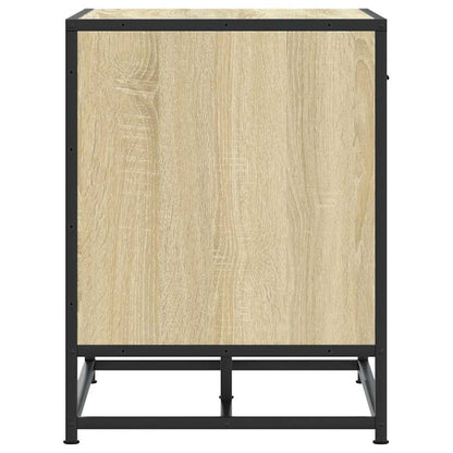 vidaXL Shoe Bench Sonoma Oak 60x40x53.5 cm Engineered Wood and Metal