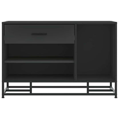 vidaXL Shoe Bench Black 80x40x53.5 cm Engineered Wood and Metal
