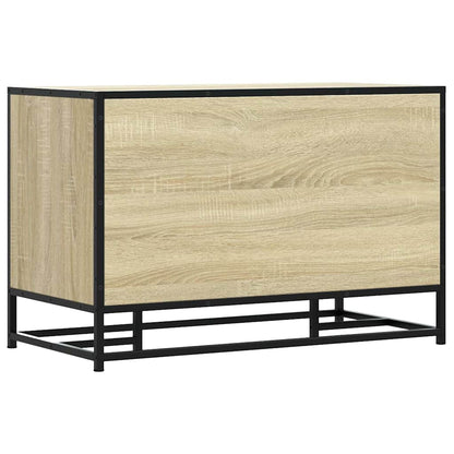 vidaXL Shoe Bench Sonoma Oak 80x40x53.5 cm Engineered Wood and Metal
