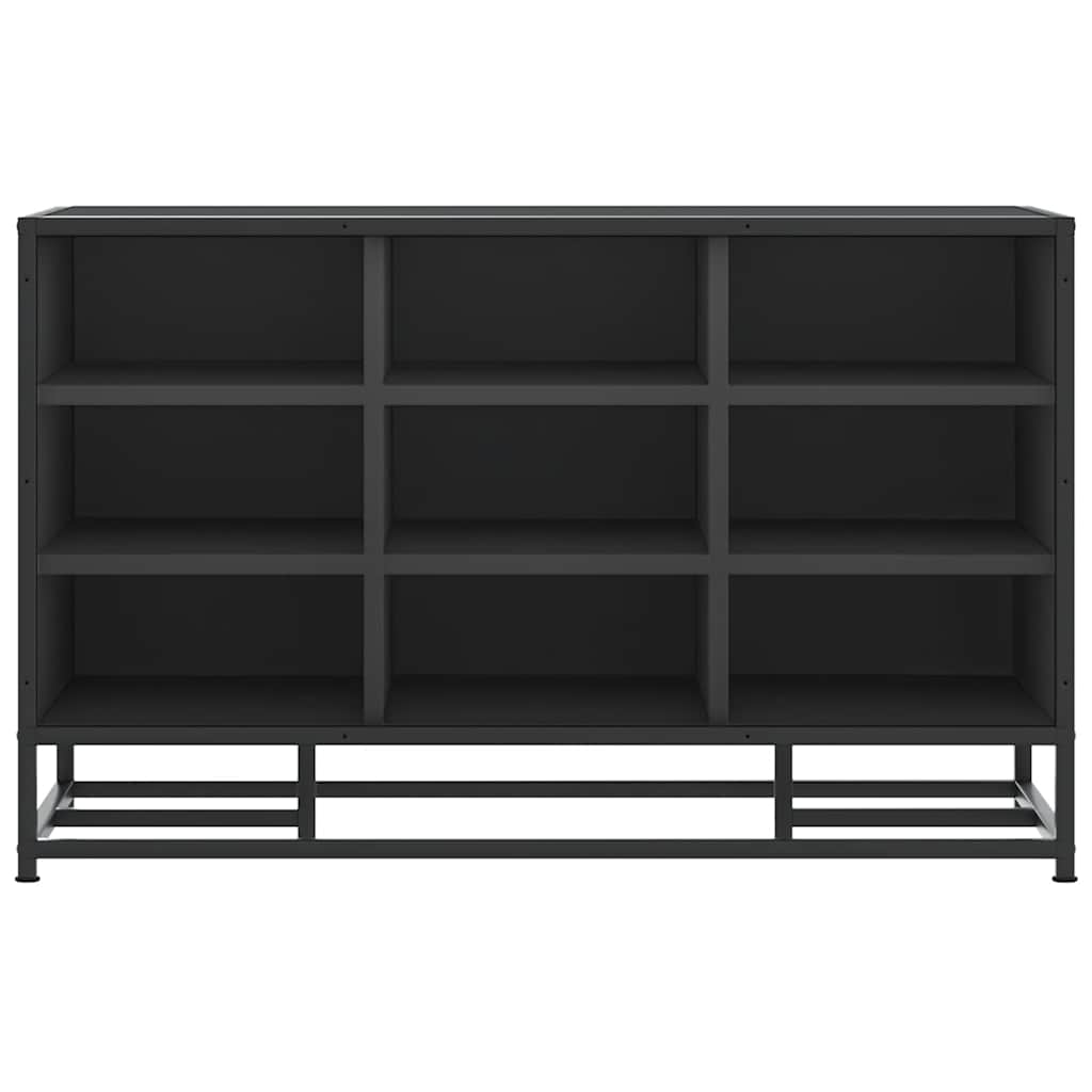 vidaXL Shoe Bench Black 84x40x53.5 cm Engineered Wood and Metal