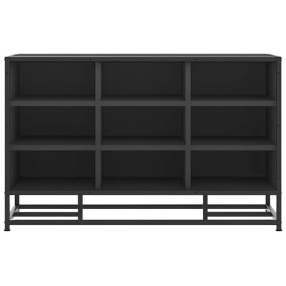 vidaXL Shoe Bench Black 84x40x53.5 cm Engineered Wood and Metal
