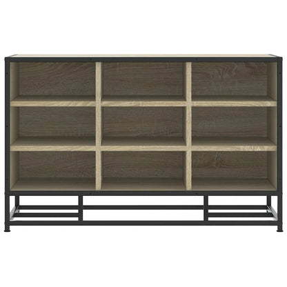 vidaXL Shoe Bench Sonoma Oak 84x40x53.5 cm Engineered Wood and Metal