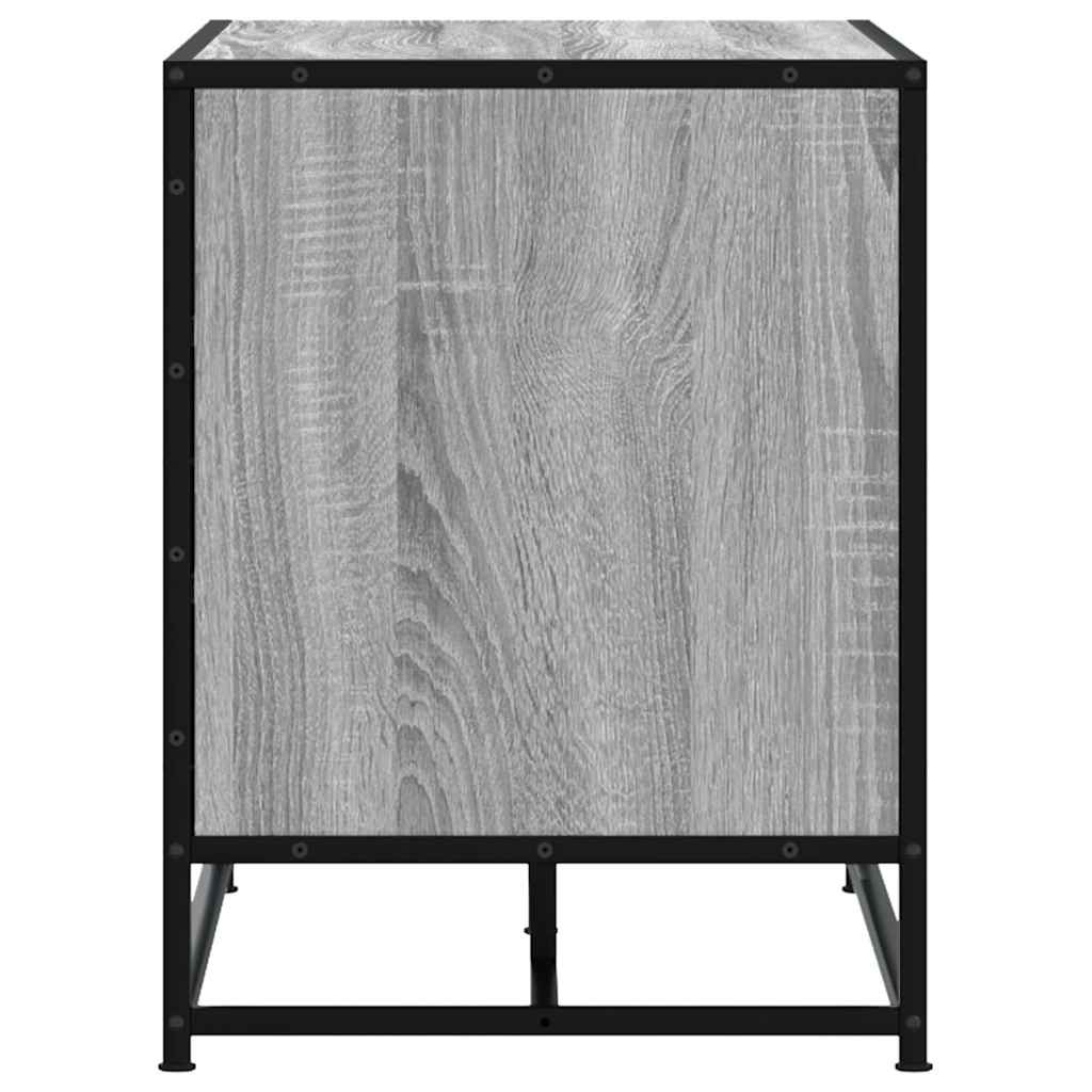 vidaXL Shoe Bench Grey Sonoma 84x40x53.5 cm Engineered Wood and Metal